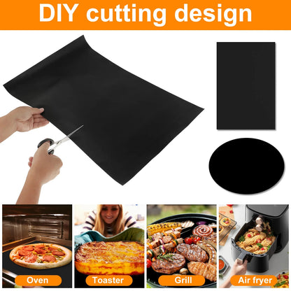Funki Findz | Grill Mats | 4 Pcs Large Non Stick Oven Grill Mats