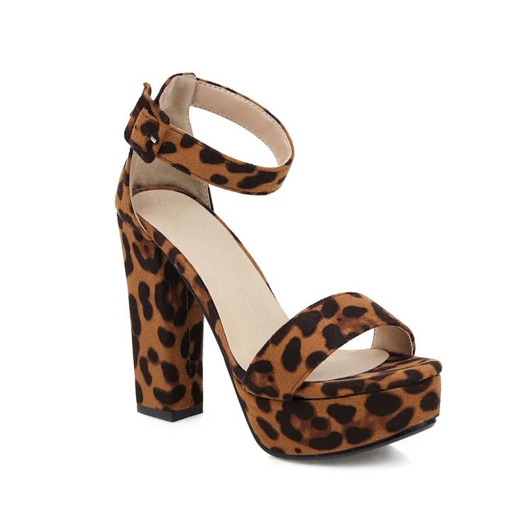 Funki Findz | Shoes | Women's High Leopard Print Platform Sandals
