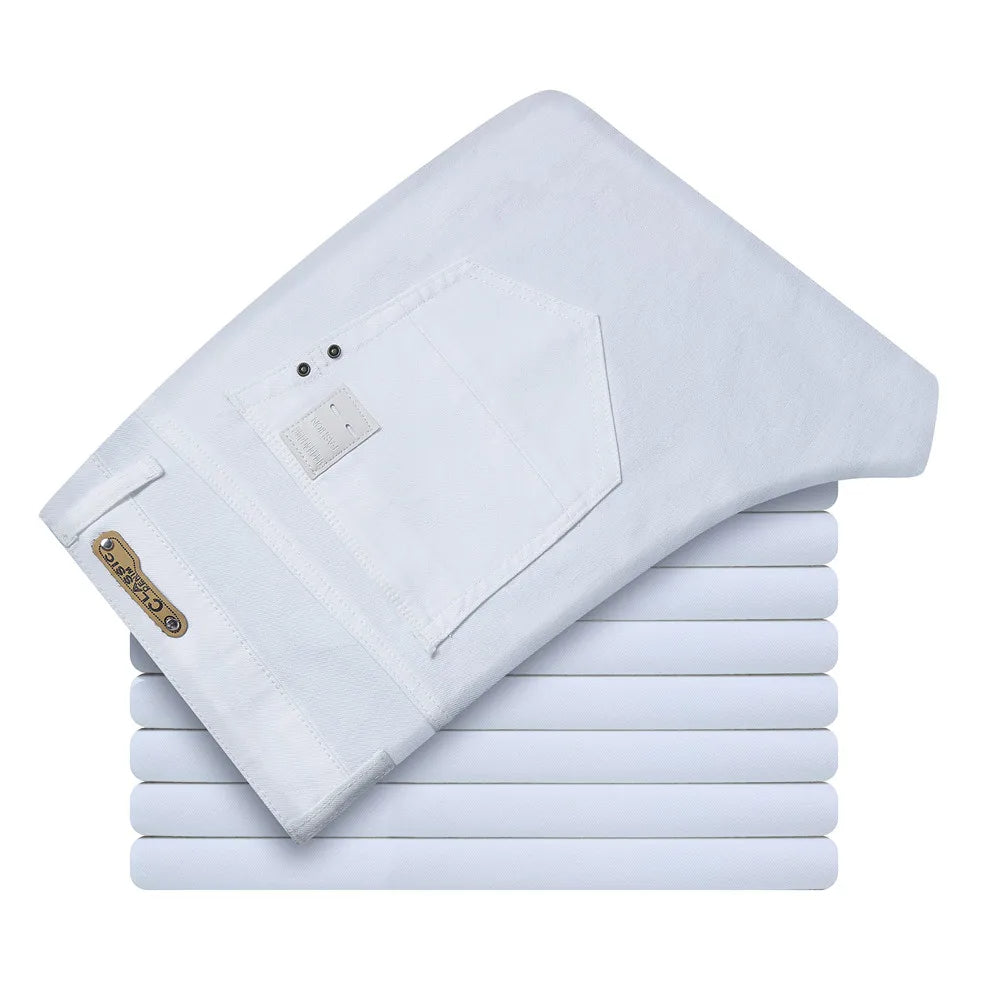 Funki Findz | Pants | Men's Fashion Slim Fit White Stretch Jeans