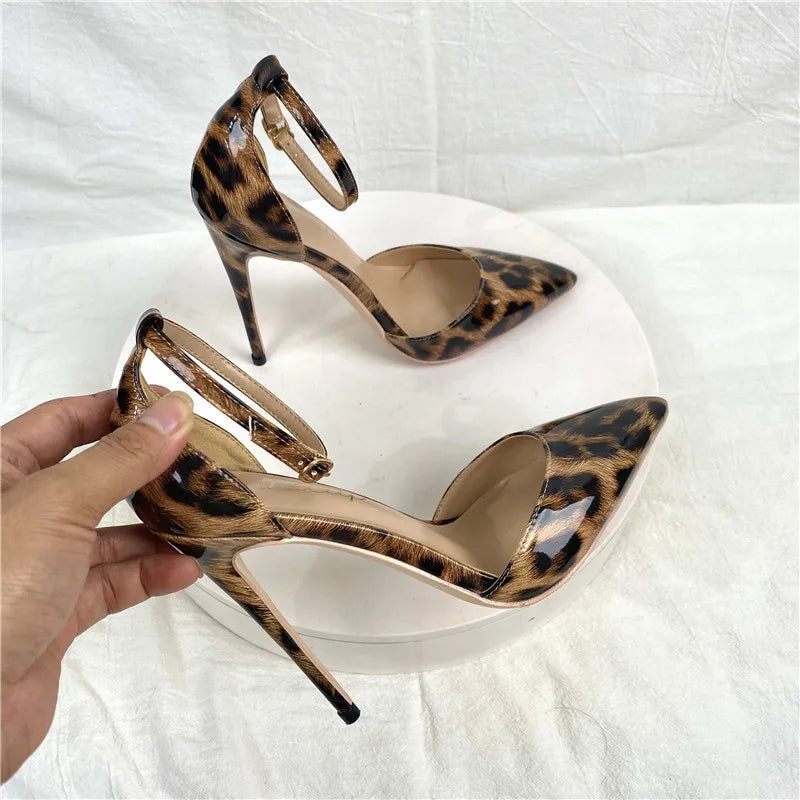 Funki Findz | Shoes | Women's Patent Leopard Stiletto Sandals