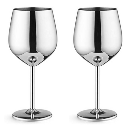 Funki Findz | Glasses | Stainless Steel Champagne Flutes 2 Pcs