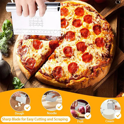 Funki Findz | Cooking Scrapers | Stainless Steel Dough Cutter