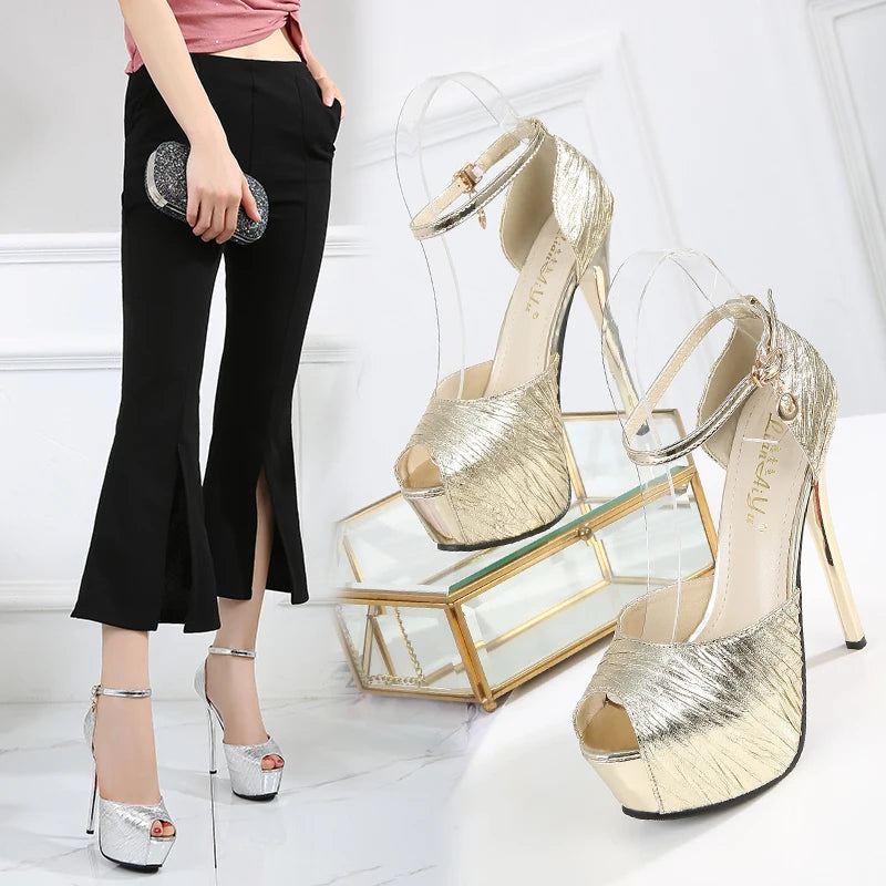 Funki Findz | Shoes | Women's Super High Bling Party Platforms