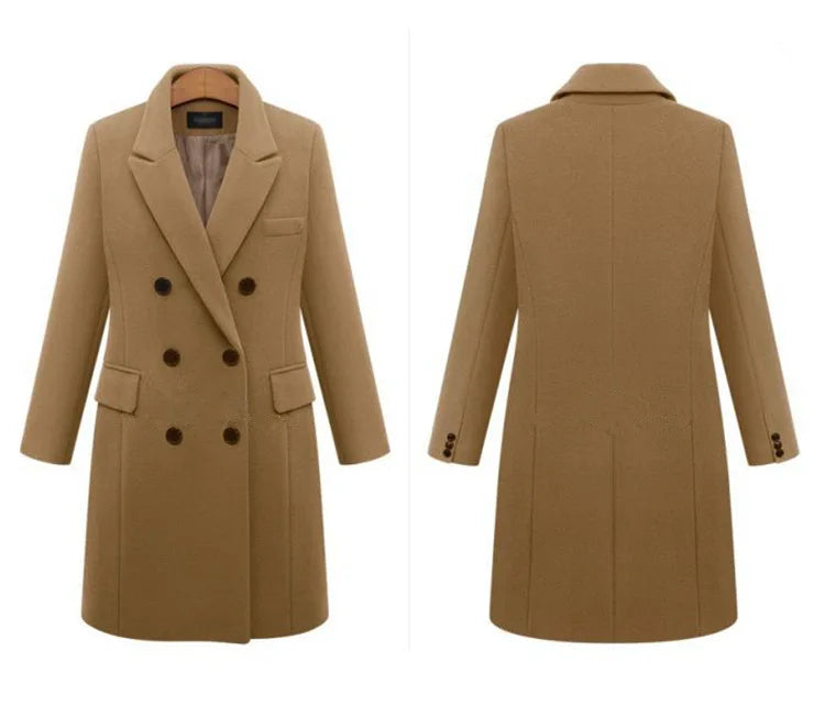 Funki Findz | Jackets | Women's Long Slim Wool Blend Coat