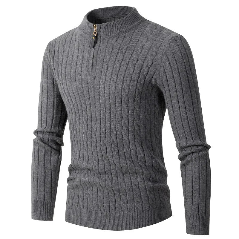 Funki Findz | Sweaters | Men's Slim Mock Neck Knitted Pullovers