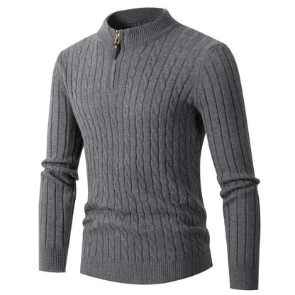 Funki Findz | Sweaters | Men's Slim Mock Neck Knitted Pullovers