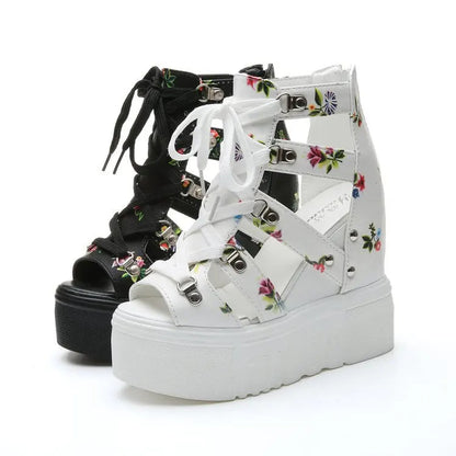 Funki Findz | Shoes | Women's Strappy Platform Wedge Shoes