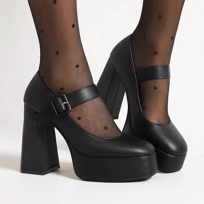 Funki Findz | Shoes | Women's Chunky Heel Platform Mary Janes