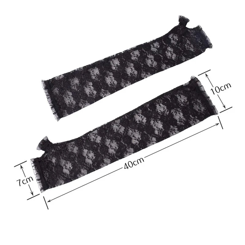 Funki Findz | Gloves | Women's Long Lace Fingerless Gloves