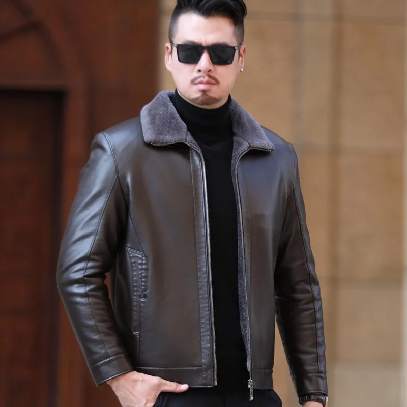 Funki Findz | Jackets | Men's Leather Fleece Lined Short Jackets