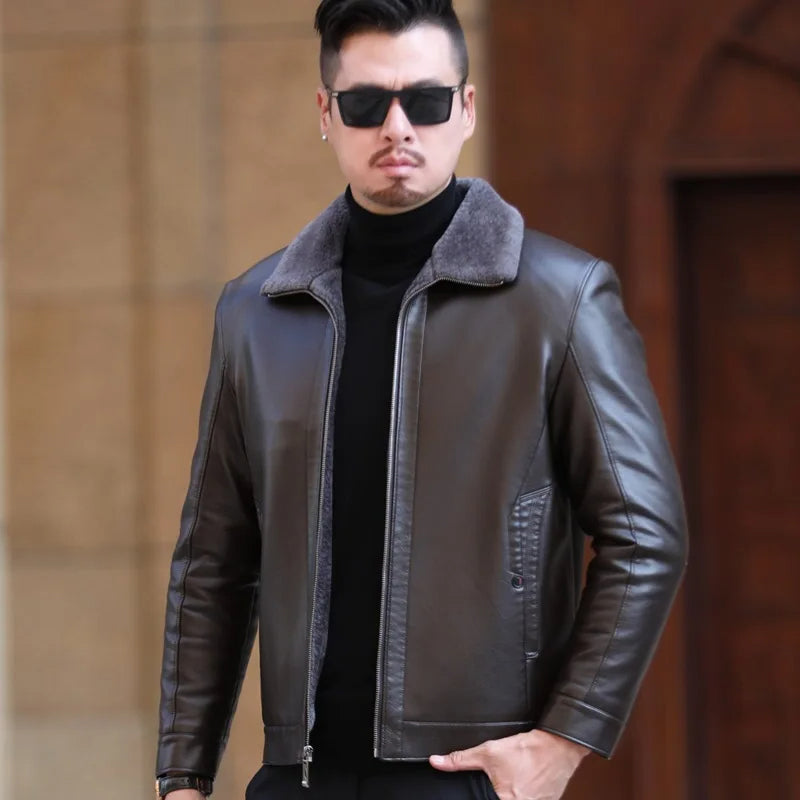 Funki Findz | Jackets | Men's Leather Fleece Lined Short Jackets