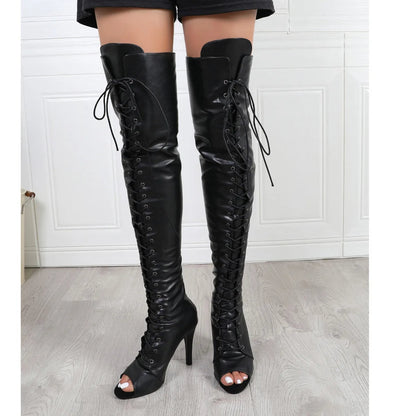 Funki Findz | Boots | Women's Over Knee Lace Up Dance Boots