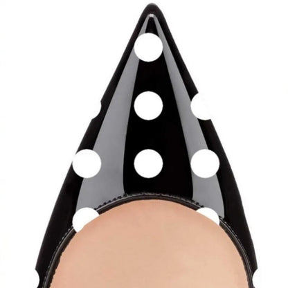 Funki Findz | Shoes | Women's PU Leather Polka Dot Heels