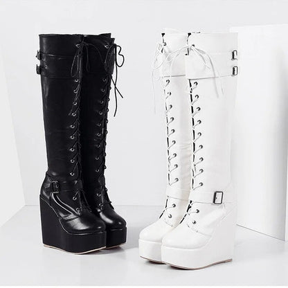 Funki Findz | Boots | Women's High Luxury Gothic Platform Boots