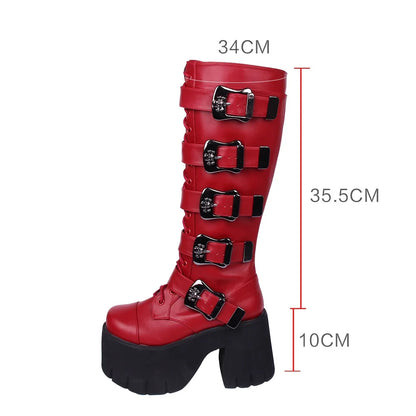 Funki Findz | Boots | Women's Harajuku Wide Buckle Boots