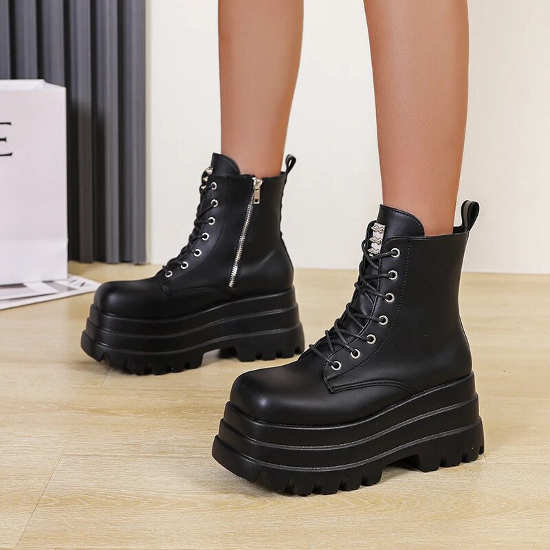Funki Findz | Boots | Women's Gothic Punk Retro Biker Boots