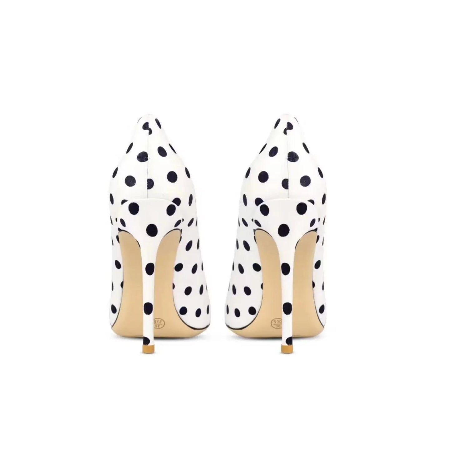 Funki Findz | Shoes | Women's Silk Polka Dot Pointed Toe Heels