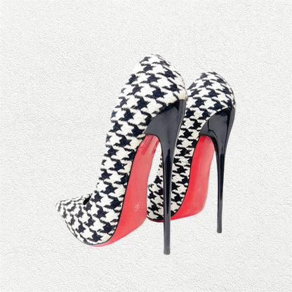 Funki Findz | Shoes | Women's Custom Houndstooth Super High Heels