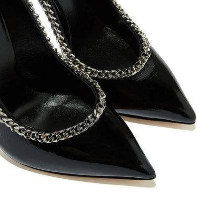 Funki Findz | Shoes | Women's Metal Heel Chain Design Stilettos