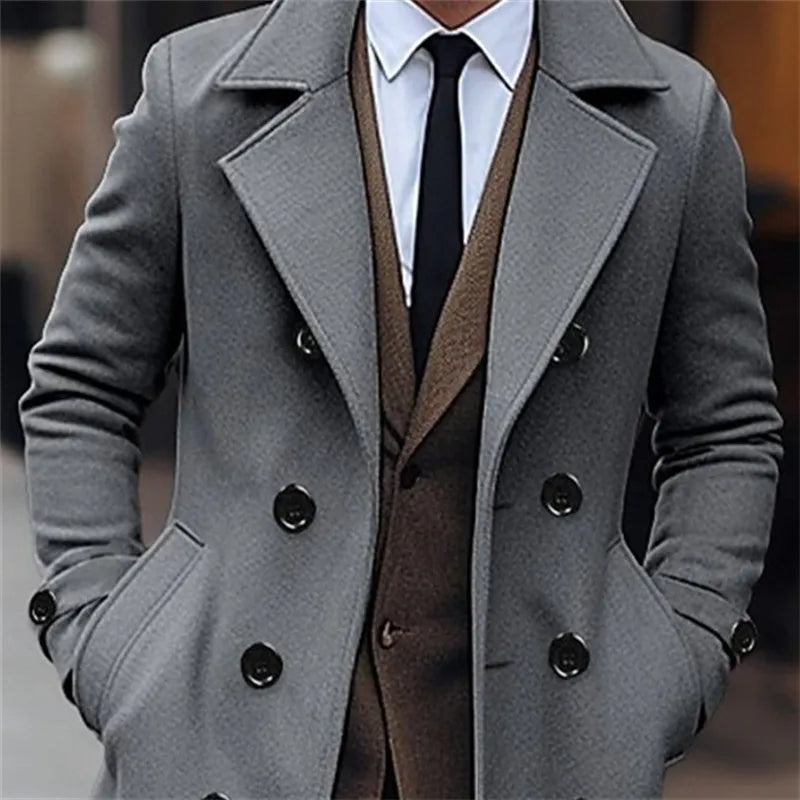 Funki Findz | Jackets | Men's Large Button Business Overcoat