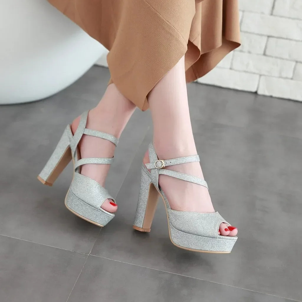 Funki Findz | Shoes | Women's Elegant Party Platform Sandals