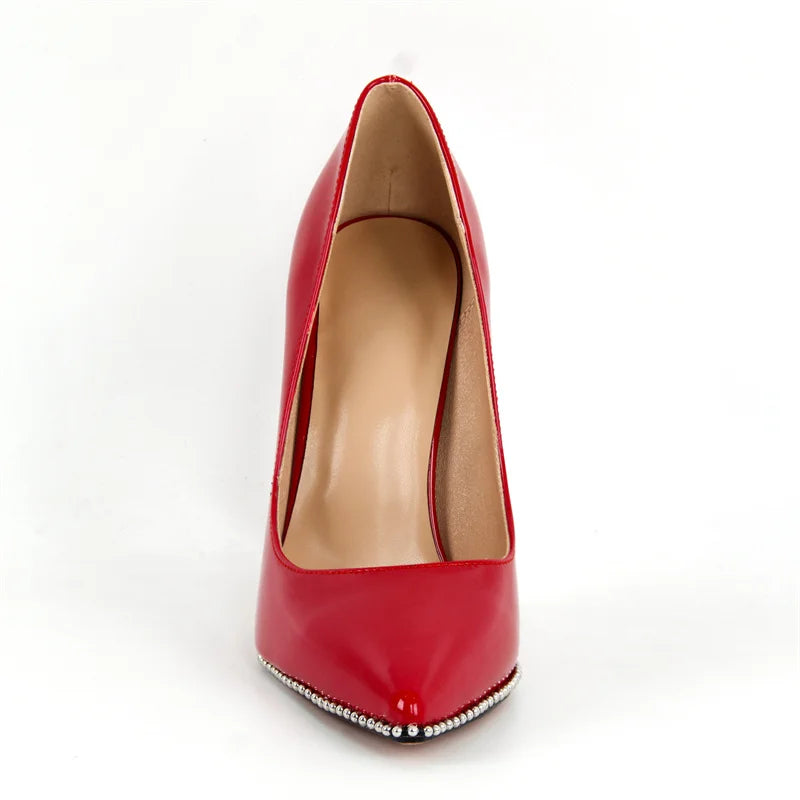 Funki Findz | Shoes | Women's Patent Black Studded Stilettos