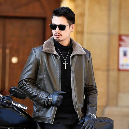 Funki Findz | Jackets | Men's Luxury Faux Leather Winter Jacket