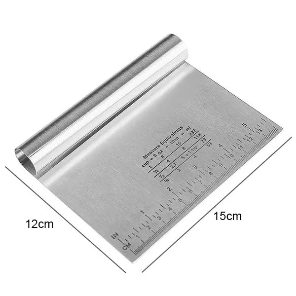 Funki Findz | Cooking Scrapers | Stainless Steel Dough Cutter