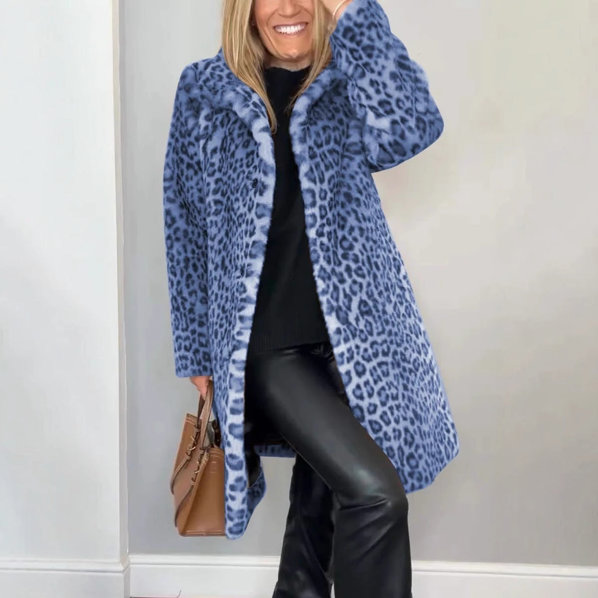 Funki Findz | Jackets | Women's Leopard Print Plush Coat