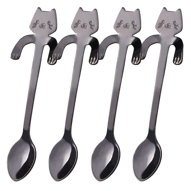 Funki Findz | Spoons | Cat Coffee Spoons | 1 Pcs and 4 Pcs Sets