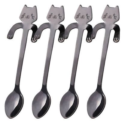 Funki Findz | Spoons | Cat Coffee Spoons | 1 Pcs and 4 Pcs Sets