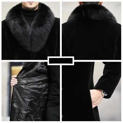 Funki Findz | Jackets | Men's Long Faux Fur Buttoned Up Coat