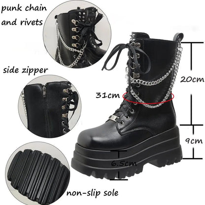 Funki Findz | Boots | Women's Gothic Punk Retro Biker Boots