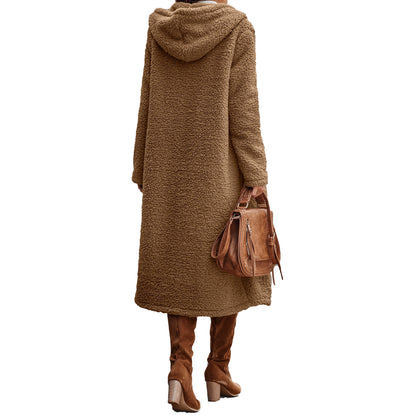 Funki Findz | Jackets | Women's Long Hooded Plush Jacket