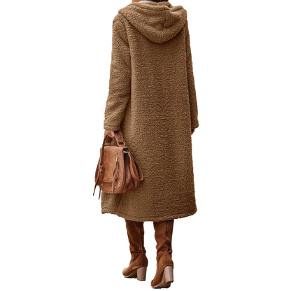 Funki Findz | Jackets | Women's Long Hooded Plush Jacket