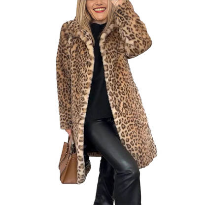 Funki Findz | Jackets | Women's Leopard Print Plush Coat