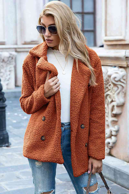 Funki Findz | Jackets | Women's Full Lapel Collar Sherpa Coat