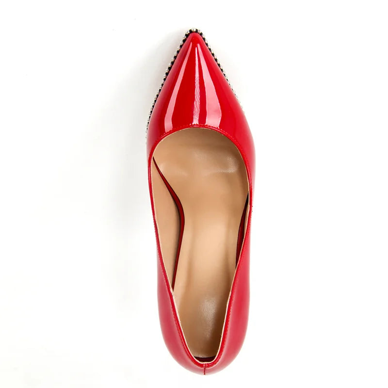 Funki Findz | Shoes | Women's Patent Black Studded Stilettos