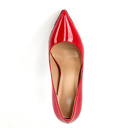 Funki Findz | Shoes | Women's Patent Black Studded Stilettos