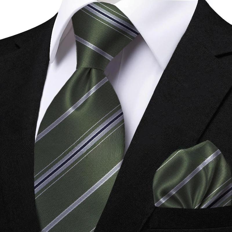 Funki Findz | Neckties | Men's Classic Striped Jacquard Tie Set