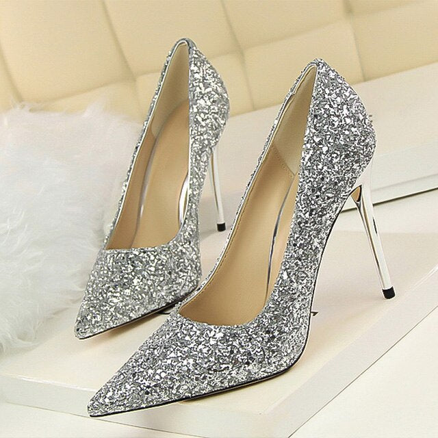 Funki Findz | Shoes | Women's High Heel Glitter Prom Pumps