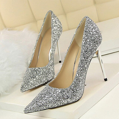 Funki Findz | Shoes | Women's High Heel Glitter Prom Pumps