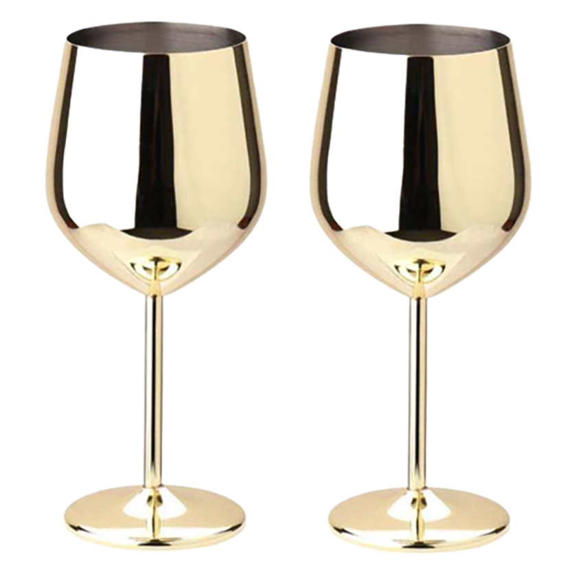 Funki Findz | Glasses | Stainless Steel Champagne Flutes 2 Pcs