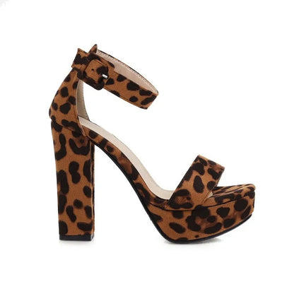 Funki Findz | Shoes | Women's High Leopard Print Platform Sandals