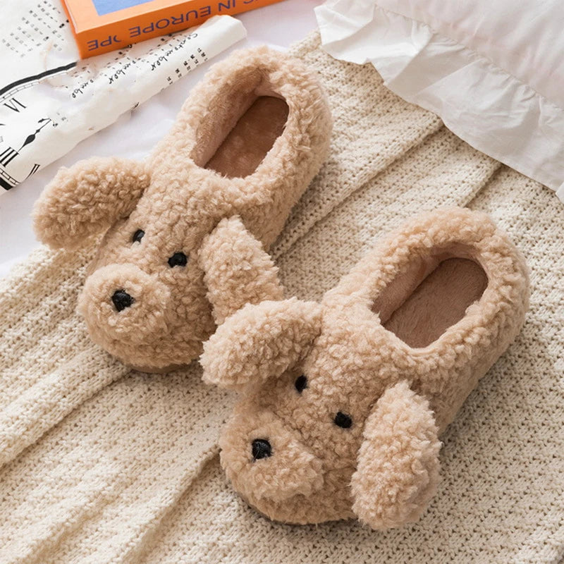 Funki Findz | Shoes | Women's Fluffy Warm Cartoon Dog Slippers