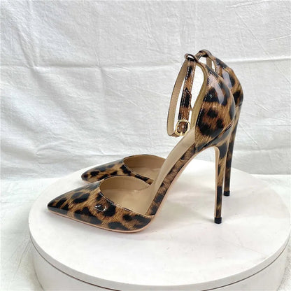 Funki Findz | Shoes | Women's Patent Leopard Stiletto Sandals