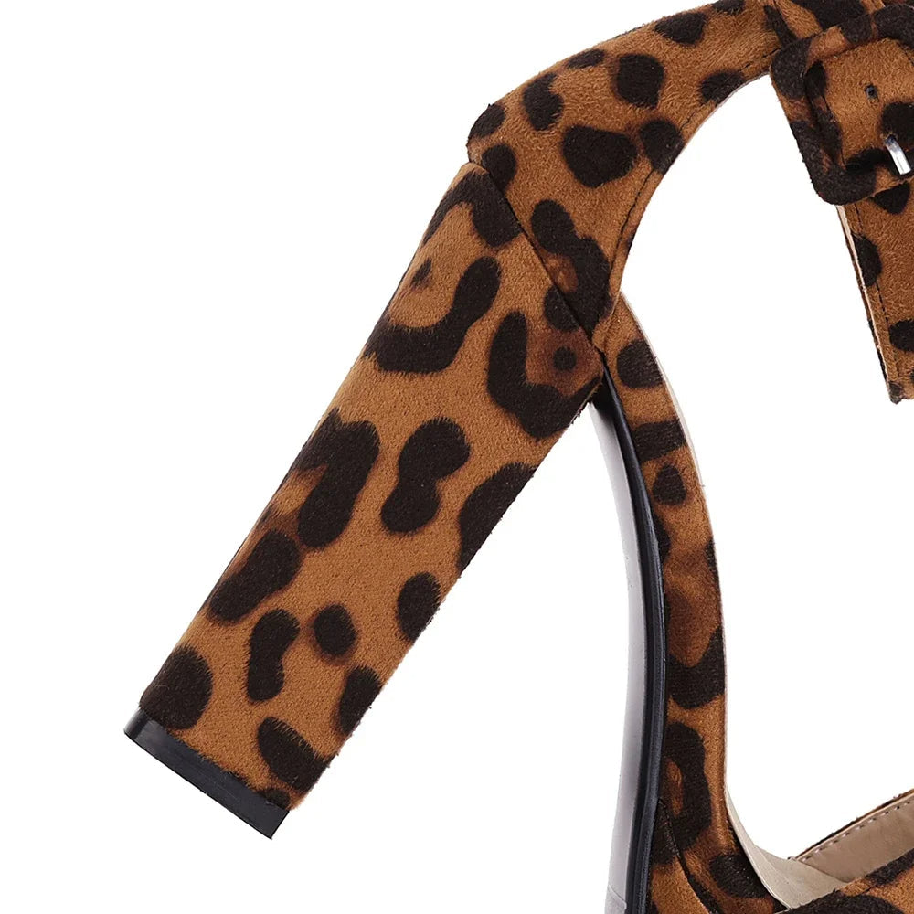 Funki Findz | Shoes | Women's High Leopard Print Platform Sandals