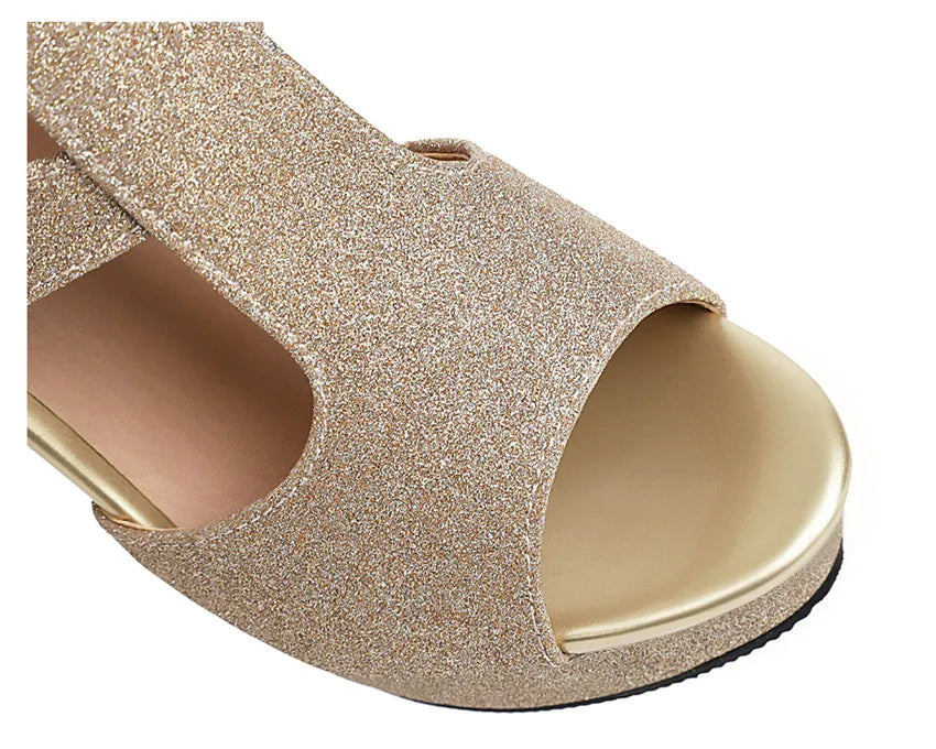 Funki Findz | Shoes | Women's Shimmery High Platform Sandals
