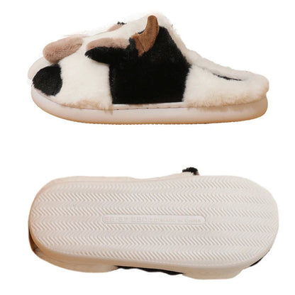 Funki Findz | Shoes | Women's Cute Plush Warm Cow Slippers