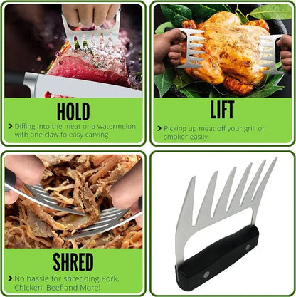 Funki Findz | Meat Claws | Stainless Steel Wood Meat Claws